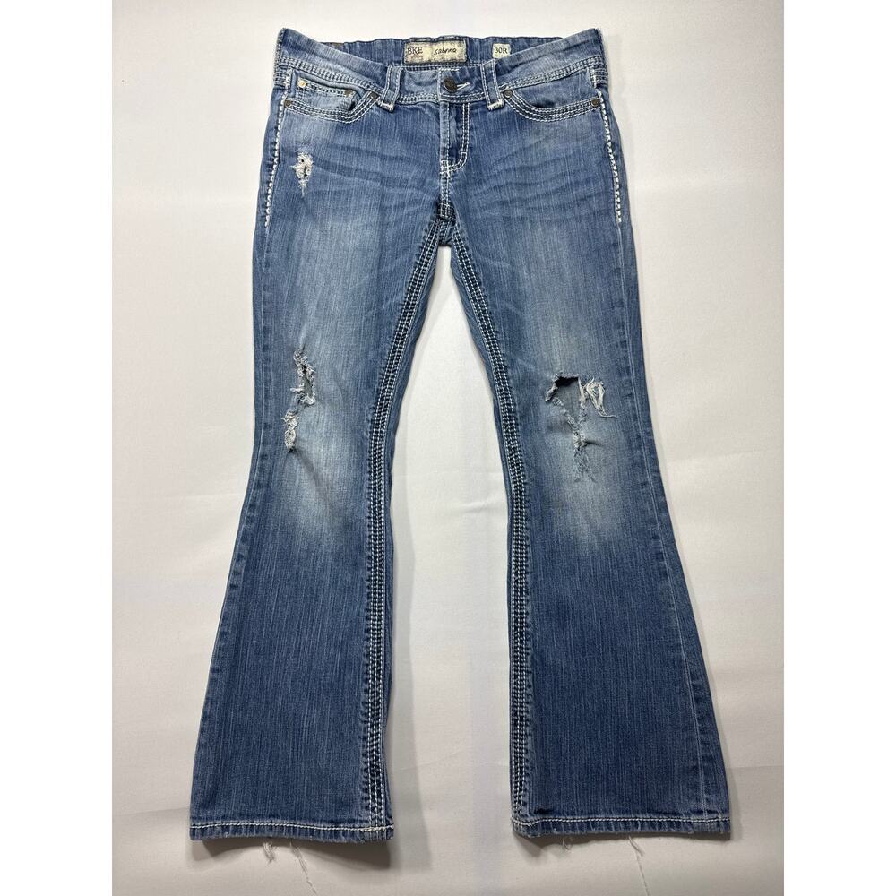 BKE Buckle Denim Women's Sabrina Flare Blue Jeans - Size 30x31.5 (32x29.5)